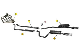 COLLETTORI DI SCARICO MANIFOLD ANSA LM 0281 LAMBORGHINI 400 GT 2+2 1966 1968