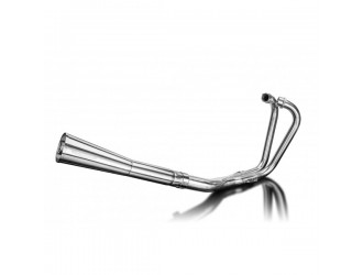 Sistema di scarico completo per Kawasaki Z750B Twin 1976-1979 2-1 Stainless Megaphone Silencer