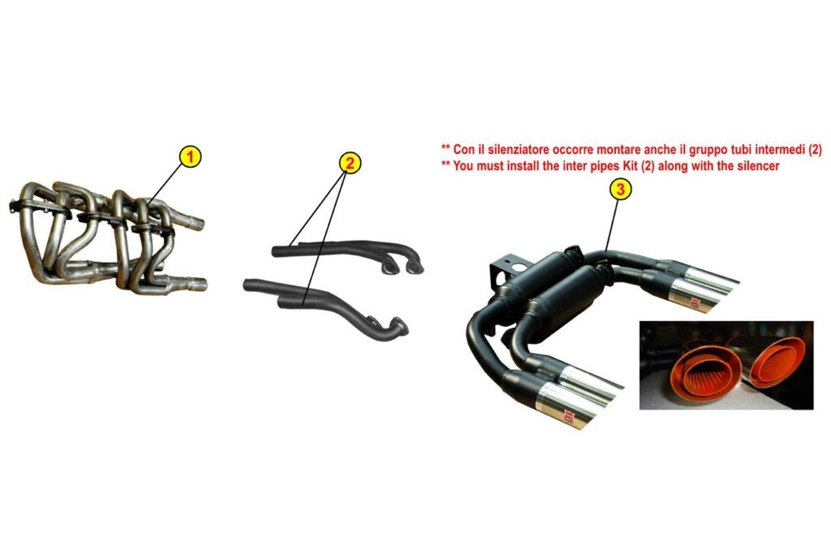 COLLETTORI SCARICO MANIFOLD ANSA LM 1781 LAMBORGHINI COUNTACH LP 5000 4V 85 88