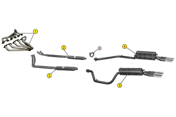 EXHAUST MANIFOLDS ANSA LM 0281 LAMBORGHINI ISLERO 400 GT 2 + 2 1968