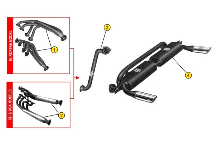 COLLETTORI SCARICO EUROPEO MANIFOLD ANSA LM1481 LAMBORGHINI JALPA P350 1981 1988