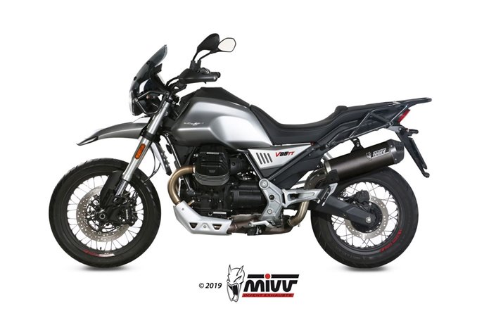 Terminale Scarico Mivv Oval Carbonio Con Coppa Carbonio Moto Guzzi V85 Tt 2019 - 2022