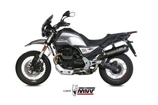 Schalldämpfer Escape Mivv Oval Carbon mit Carbon Cup Moto Guzzi V85 Tt 2019 - 2022