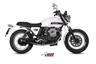 Terminali Scarico Mivv Ghibli S Black Inox Nero Moto Guzzi V7 Classic Special 2008 - 2016