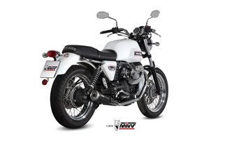 Silencieux Echappement Mivv Ghibli S Noir Noir Inox Moto Guzzi V7 Classic Special 2008 - 2016