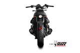 sistema di scarico terminale M.014.LH1BA Mivv HR-1 INOX NERO FONDELLO ALLUMINIO Moto Guzzi V7 Stone 2021-24