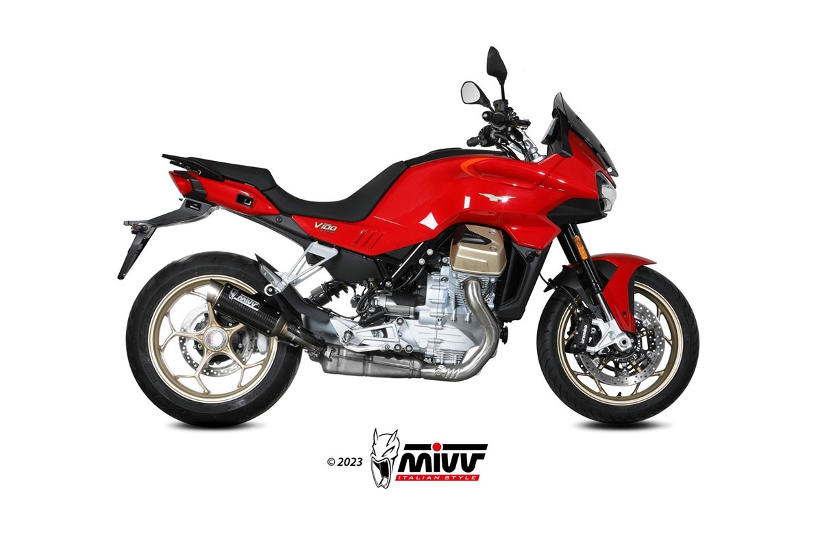 Sistema di Scarico Terminale M.015.L2P Mivv GP PRO CARBONIO Moto Guzzi V100 Mandello 2022-2024