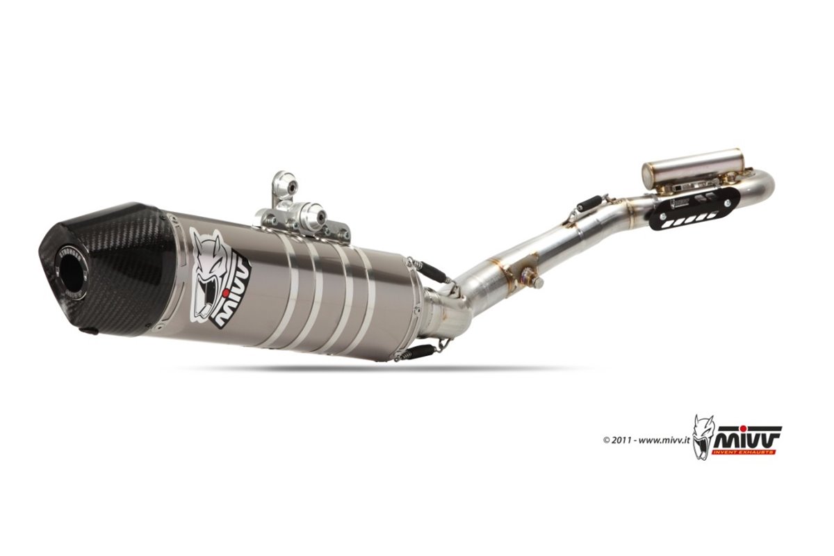 Full System 1 In 1 Exhaust Mivv Impianto Completo Stainless Steel Kawasaki Kx 250 F 2009 - 2010