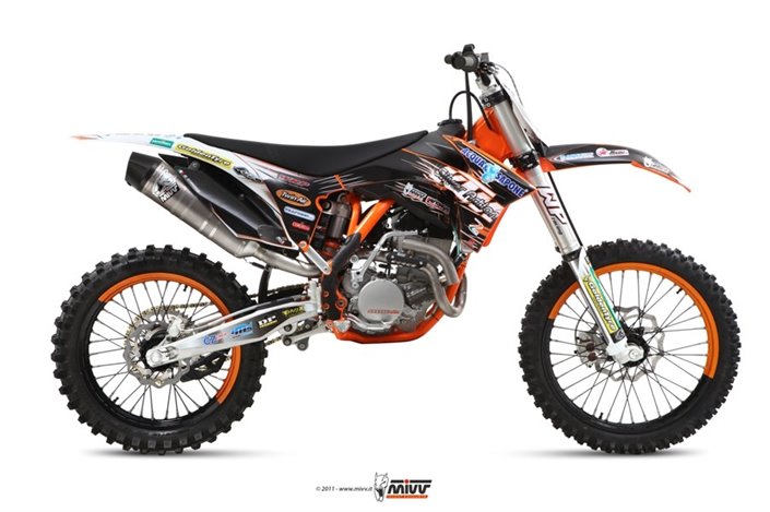 Système Complet 1 En 1 Echappement Mivv Impianto Completo Inox Ktm SX-F 250 2010 - 2010