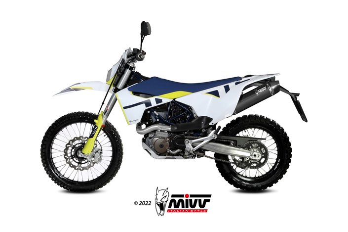 Sistema di Scarico Terminale M.HU.010.LXBC Mivv STR-1 INOX NERO Husqvarna 701/Supermoto 2021-2024