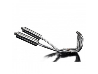 Sistema di scarico completo per Suzuki Gsx1300R Hayabusa 08-20 4-2 450mm Stainless Ovale Bsau