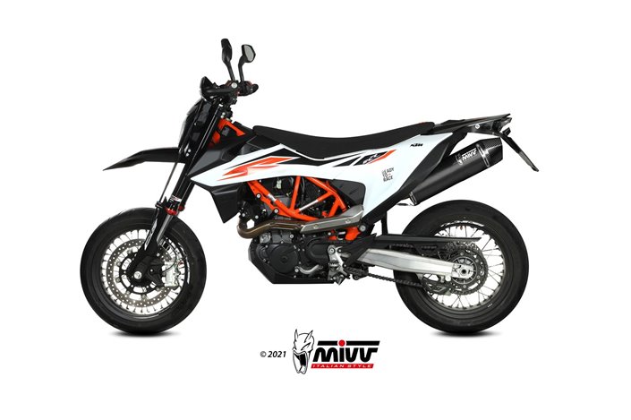 sistema di scarico terminale M.KT.031.LXBC Mivv STR-1 INOX NERO ktm 690 smc r 2019-2020