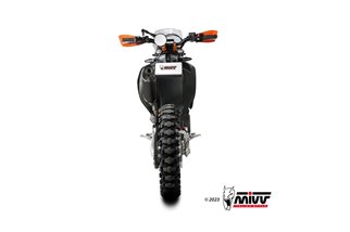 Sistema di scarico terminale M.KT.031.LXBC Mivv STR-1 INOX NERO ktm 690 enduro r 2019-2020