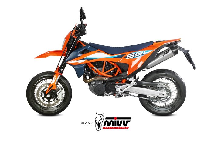 sistema di scarico terminale M.KT.032.LXC Mivv STR-1 INOX KTM 690 SMC R 2021-2024