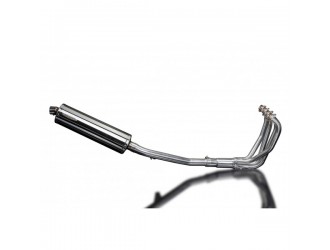 Sistema di scarico completo per Suzuki Gsf600 Bandit 95-05 Silenziatore Ovale Inox 450mm