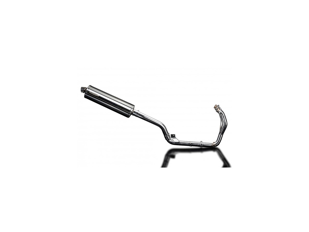 Sistema di scarico completo per Triumph Tiger 800 2010-19 Silenziatore Inox Ovale 450mm