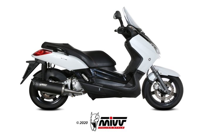 Silencieux Echappement Mivv Mover Inox Peint Noir Yamaha X-Max 250 2006 - 2016