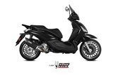 Silencer Exhaust Mivv Mover Black Painted Stainless Steel Piaggio Beverly 300 2010 - 2020