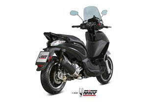 Silencer Exhaust Mivv Mover Black Painted Stainless Steel Piaggio Beverly 300 2010 - 2020