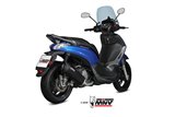 Full System 1 In 1 Exhaust Mivv Mover Black Painted Stainless Steel Piaggio Beverly 350 2017 - 2020