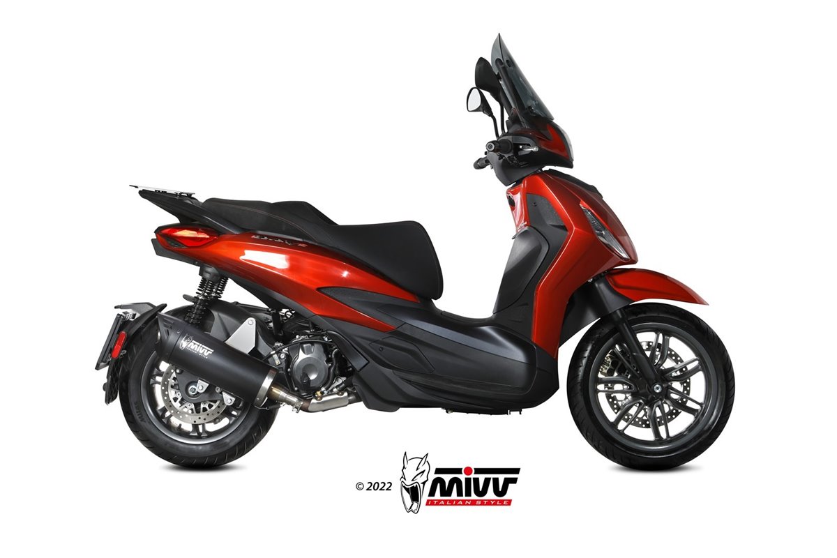 Terminale Scarico Mivv Mover Black Inox Nero Piaggio Beverly 400 2021 - 2022