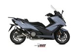 Full System 1 In 1 Exhaust Mivv Delta Race Black Black Stainless Steel Kymco Ak 550 2017 - 2020