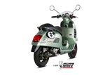 Komplette Auspuffanlage 1 in 1 Escape Mivv Delta Race Schwarz Schwarz Edelstahl Piaggio Vespa Gts 300 2008 - 2020