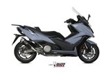 Schalldämpfer Escape Mivv Delta Race Schwarz Schwarz Edelstahl Kymco Ak 550 2017 - 2020