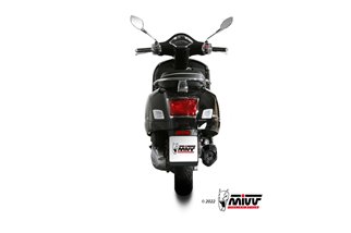 Sistema di Scarico Terminale P.009.LDRB Mivv DELTA RACE INOX NERO Piaggio Vespa GTS 300