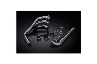 Collecteur pour Triumph Tiger 800 Abs 2010-2019 Downpipes en acier inoxydable noir en céramique