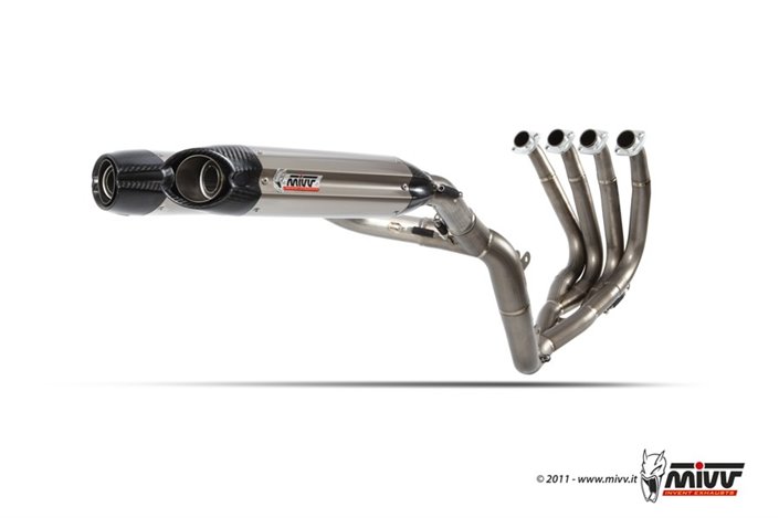 Système complet 4 en 2 en 1 Echappement Mivv Impianto Completo Titanium Yamaha Yzf 1000 R1 2009 - 2014