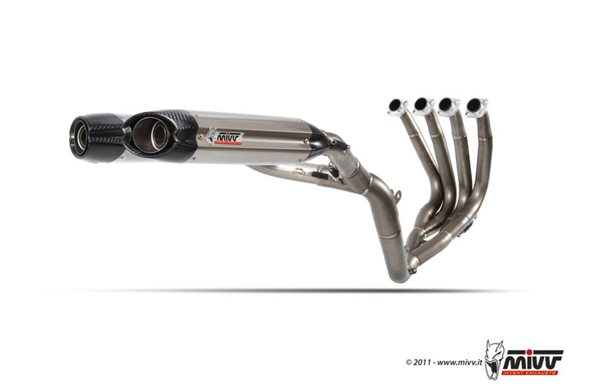 Full System 4 In 2 In 1 Exhaust Mivv Impianto Completo Titanium Yamaha Yzf 1000 R1 2009 - 2014