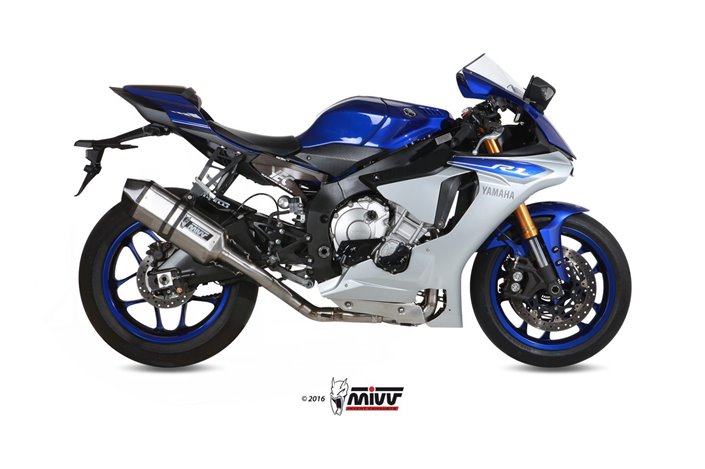 Full System 4 In 2 In 1 Exhaust Mivv Impianto Completo Titanium Yamaha Yzf 1000 R1 2015 - 2022