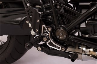 Kit pedane regolabili Rct10Gt Nero-Argento Gilles Tooling Bmw R Ninet 1N12 2017 - 2020