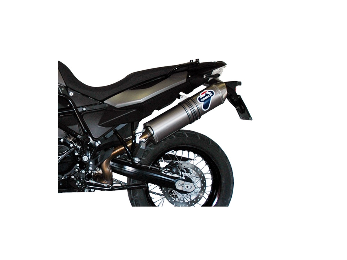 SCARICO TERMINALE SLIP ON OVAL TERMIGNONI BW01080INO BMW F800 GS 2009-2015 OMOLOGATO CARBON LOOK INOX