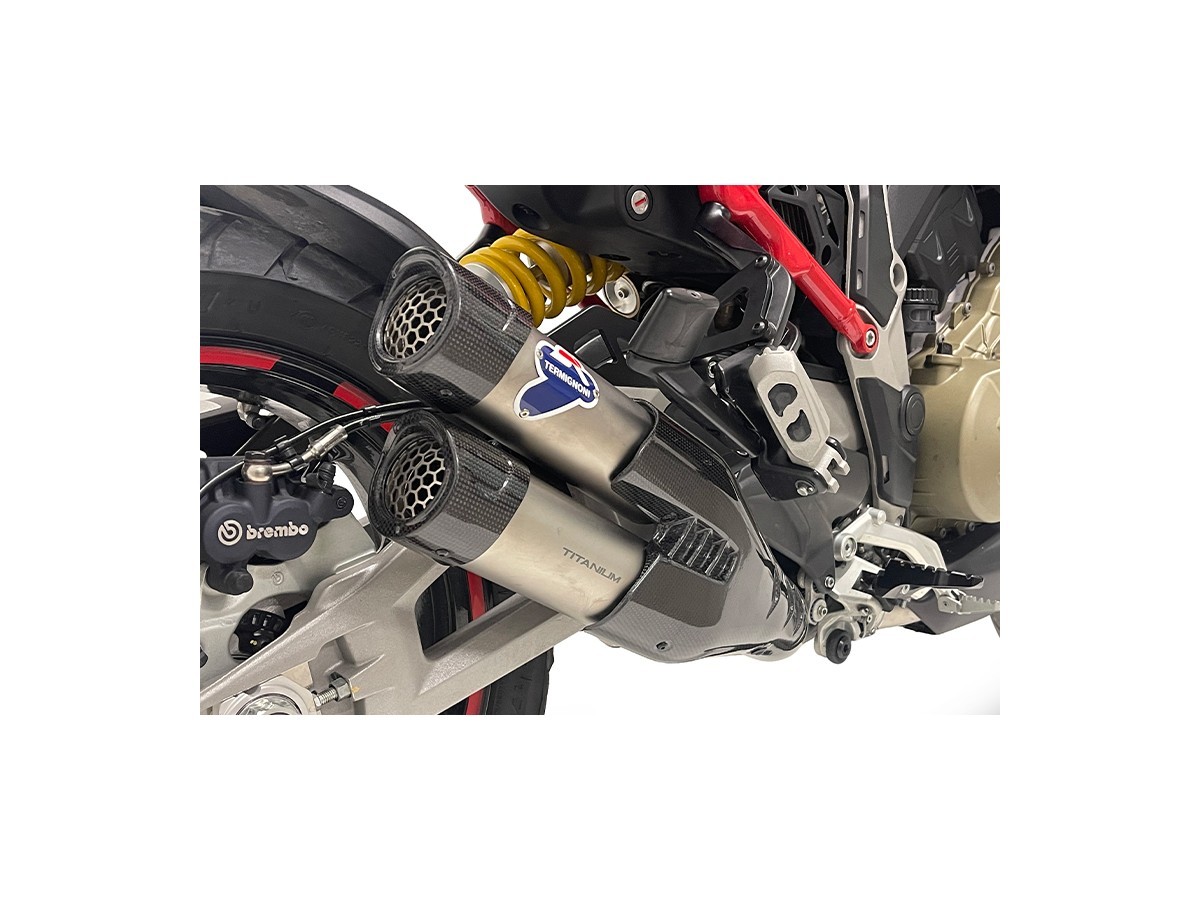 SCARICO COMPLETO TERMINALI TERMIGNONI D21109440ITC + UPMAP T800 DUCATI MULTISTRADA V4 / S 2021-2023 NON OMOLOGATO INOX TITANIO