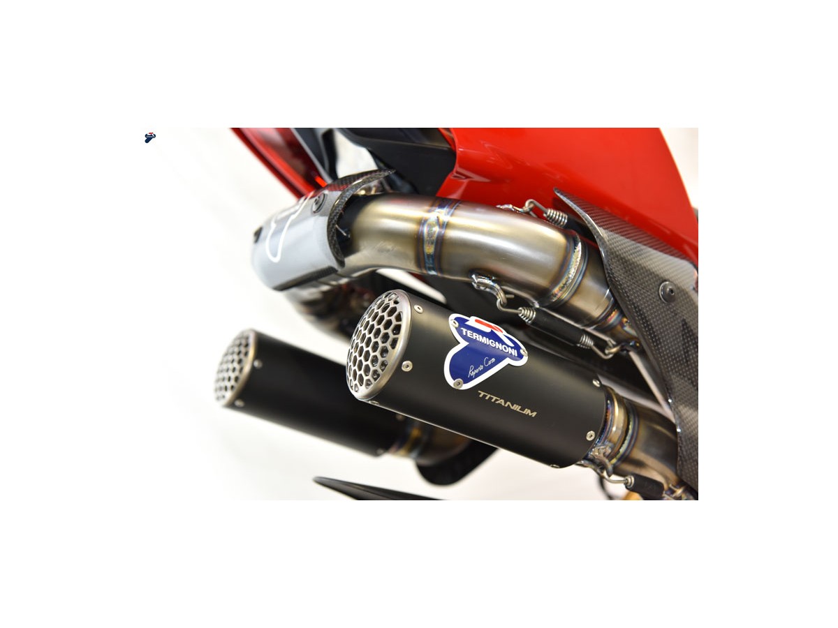 SCARICO COMPLETO RHT RACING TERMIGNONI D20009400ITC DUCATI STREETFIGHTER V4 18-23 NON OMOLOGATO TITANIO INOX