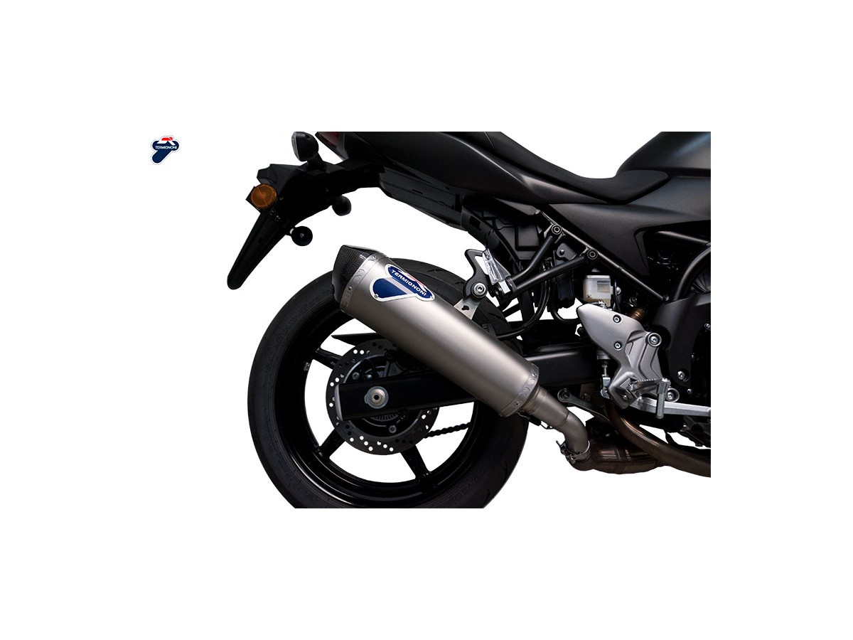 SCARICO TERMINALE RELEVANCE SLIP ON TERMIGNONI S07008040IIC SUZUKI SV 650 2016-2018 OMOLOGATO INOX CARBONIO