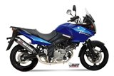 Système Complet 1 En 1 Echappement Mivv Oval Titane Avec Coupelle Carbone Suzuki Dl V-Strom 650 2007 - 2011