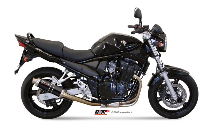 Schalldämpfer Escape Mivv Gp Schwarz Schwarz Edelstahl Suzuki Gsf 650 Bandit 2005 - 2006