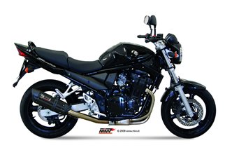 Silencer Exhaust Mivv Suono Black Black Stainless Steel Suzuki Gsf 650 Bandit 2005 - 2006