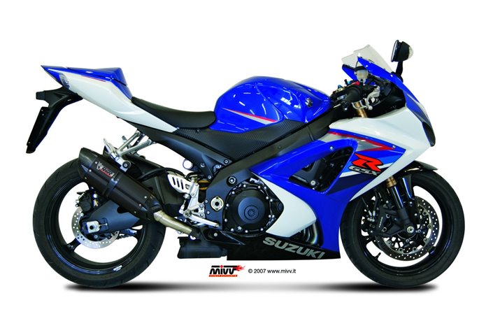 Schalldämpfer Escape Mivv Suono Schwarz Schwarz Edelstahl Suzuki GSX-R 750 2008 - 2010