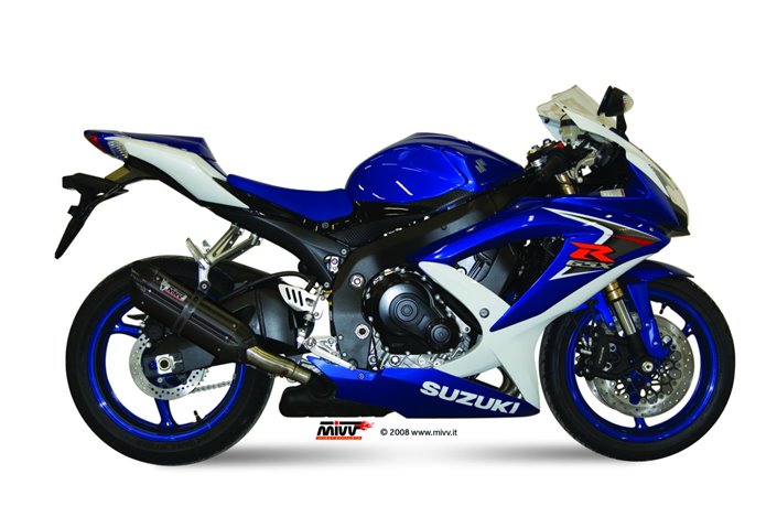 Schalldämpfer Escape Mivv Suono Schwarz Schwarz Edelstahl Suzuki GSX-R 600 2008 - 2010