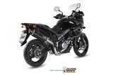 Système Complet 1 En 1 Echappement Mivv Speed Edge Noir Noir Inox Suzuki Dl V-Strom 650 2012 - 2016