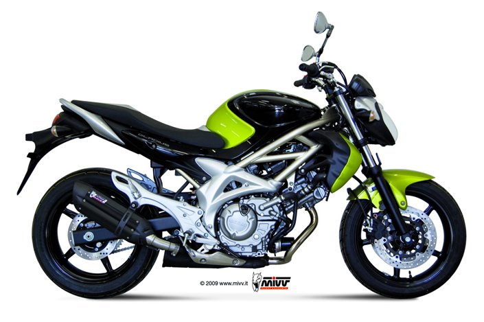 Schalldämpfer Escape Mivv Suono Schwarz Schwarz Edelstahl Suzuki Gladius 2009 - 2015