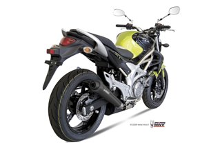 Silencer Exhaust Mivv X-Cone Black Black Stainless Steel Suzuki Gladius 2009 - 2015