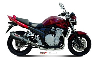 Schalldämpfer Escape Mivv Oval Carbon mit Carbon Cup Suzuki Gsf 650 Bandit 2007 - 2015