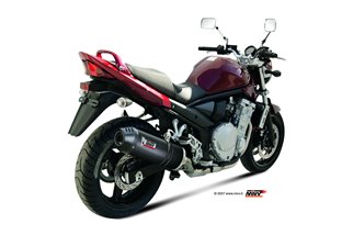 Schalldämpfer Escape Mivv Oval Carbon mit Carbon Cup Suzuki Gsf 650 Bandit 2007 - 2015