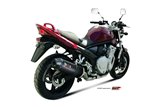 Schalldämpfer Escape Mivv Oval Carbon mit Carbon Cup Suzuki Gsf 650 Bandit 2007 - 2015