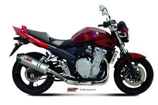 Terminale Scarico Mivv Oval Titanio Con Coppa Carbonio Suzuki Gsf 650 Bandit 2007 - 2015